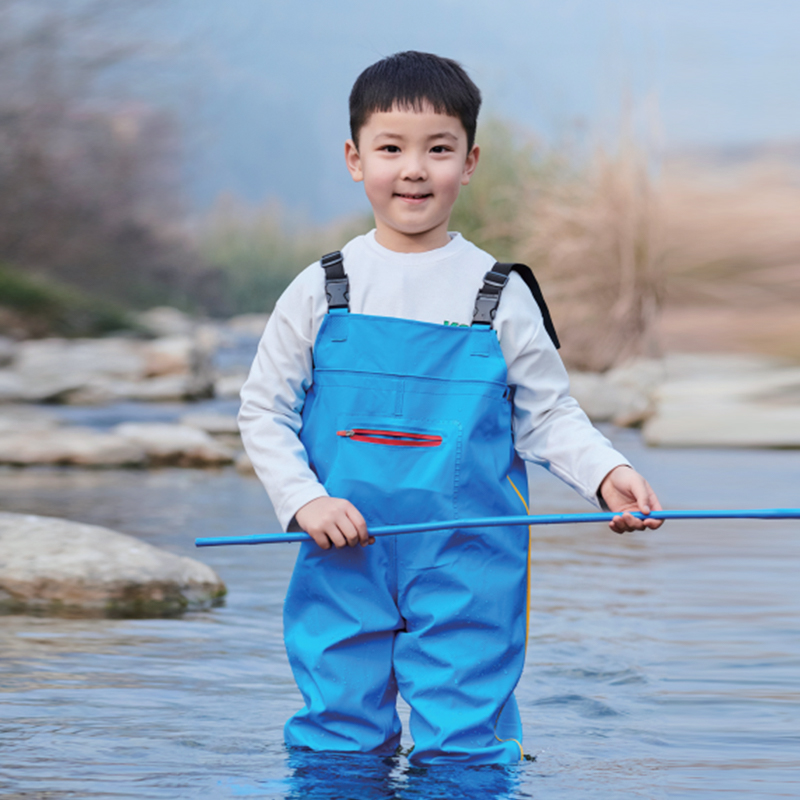 PVC Blue Wader Pants For Children