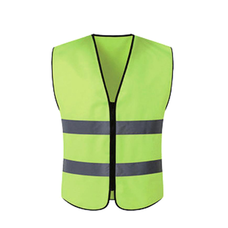 Two-bar No Pockets Zipper Reflective Vest