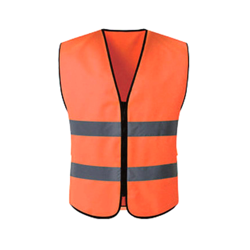 Two-bar No Pockets Zipper Reflective Vest