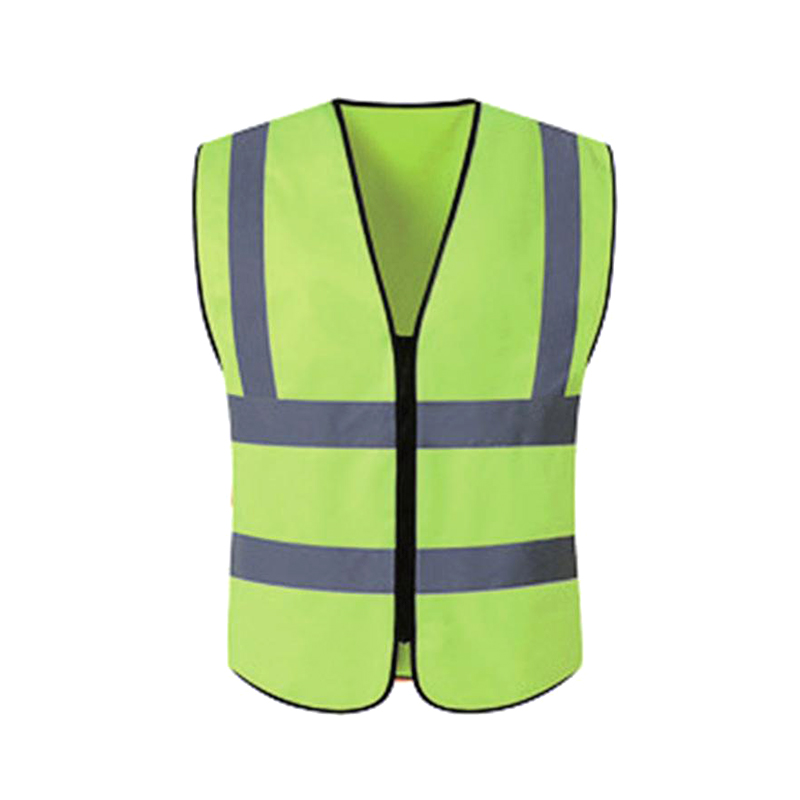 Four-bar No Pockets Zipper Reflective Vest