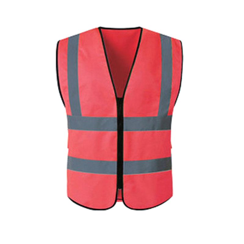 Four-bar No Pockets Zipper Reflective Vest