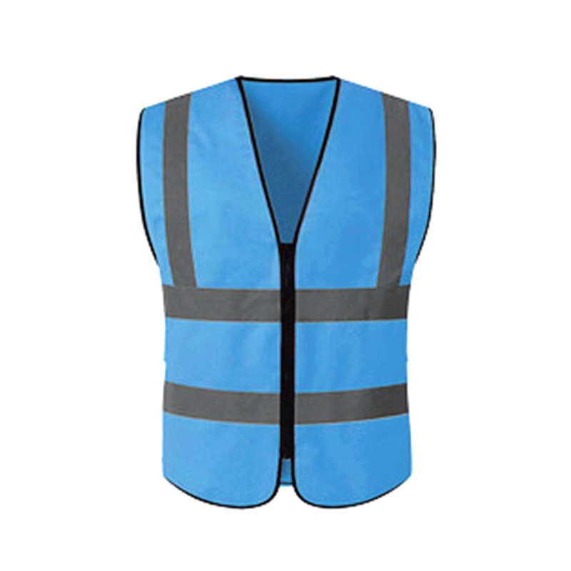 Four-bar No Pockets Zipper Reflective Vest