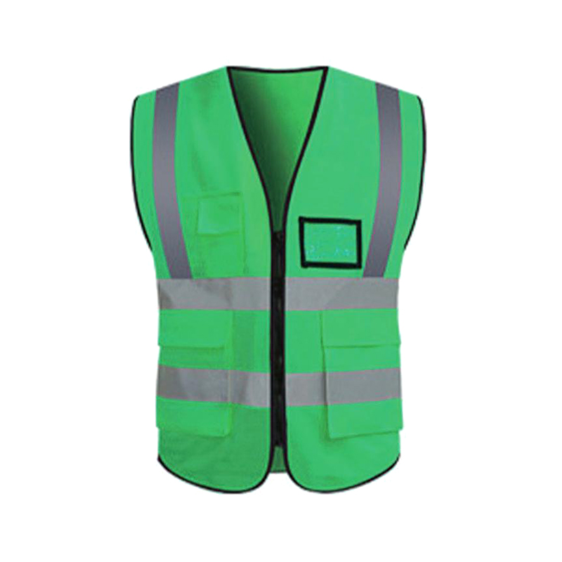 Four-bar Multi Pockets Zipper Reflective Vest