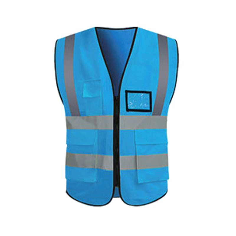 Four-bar Multi Pockets Zipper Reflective Vest