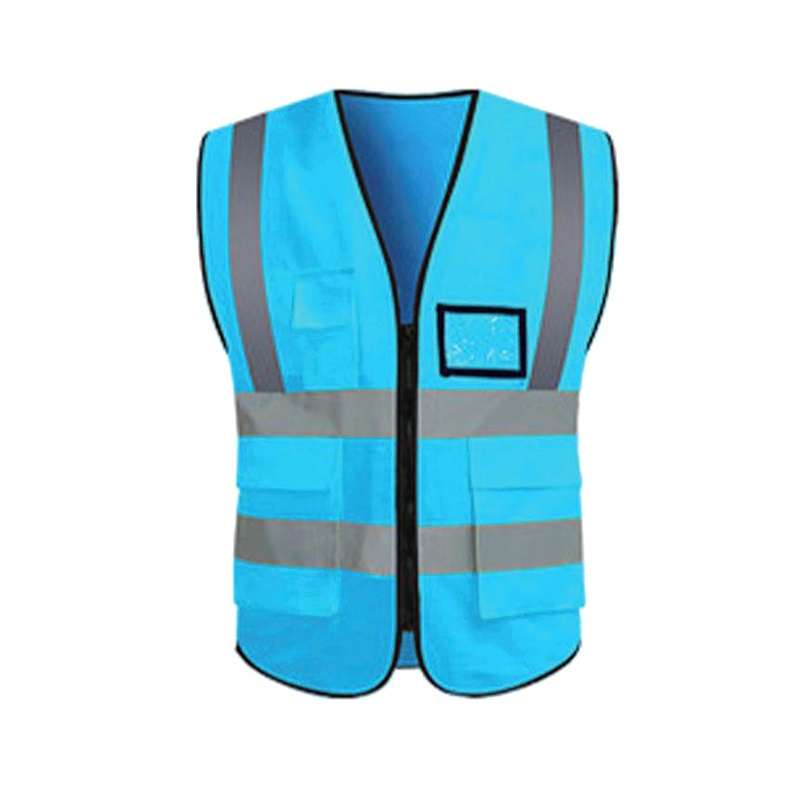 Four-bar Multi Pockets Zipper Reflective Vest