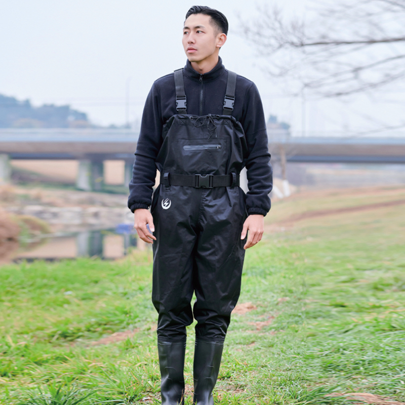 Black/Army Green 70D Nylon Wader Pants