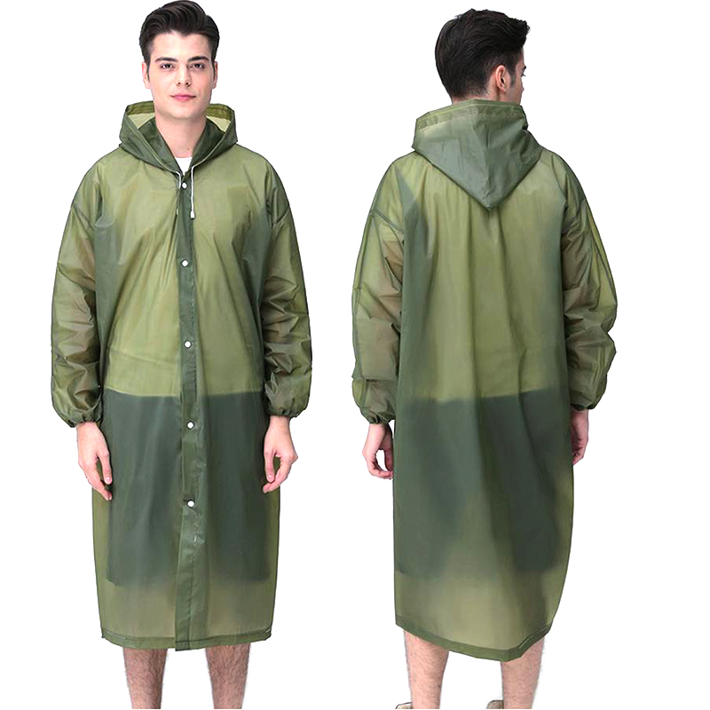 Reusable EVA Jacket Raincoat Without Reflective Lines