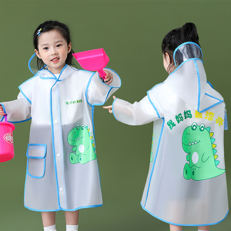 Transparent Elementary School Cute Waterproof Raincoat