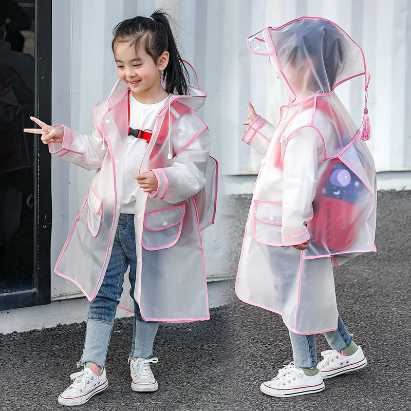 EVA Raincoat For Kids With School Bag