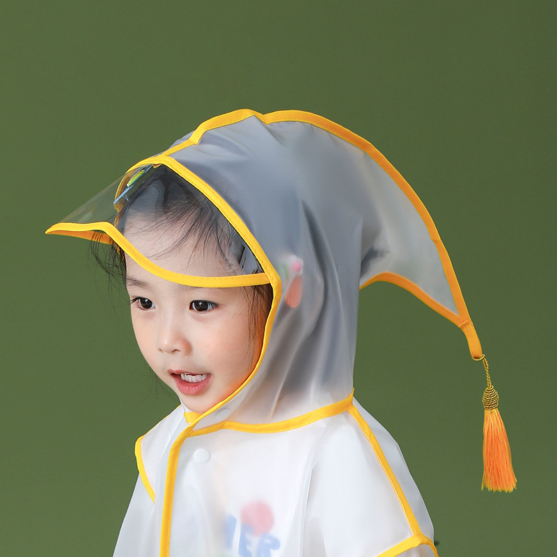 Transparent Elementary School Cute Waterproof Raincoat