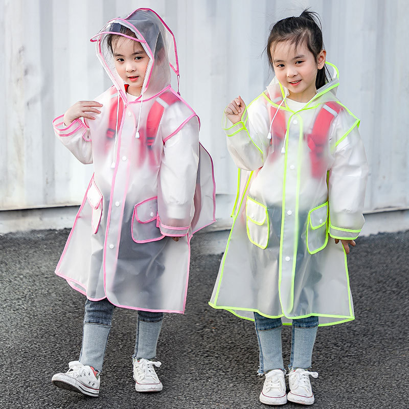 EVA Raincoat For Kids With School Bag