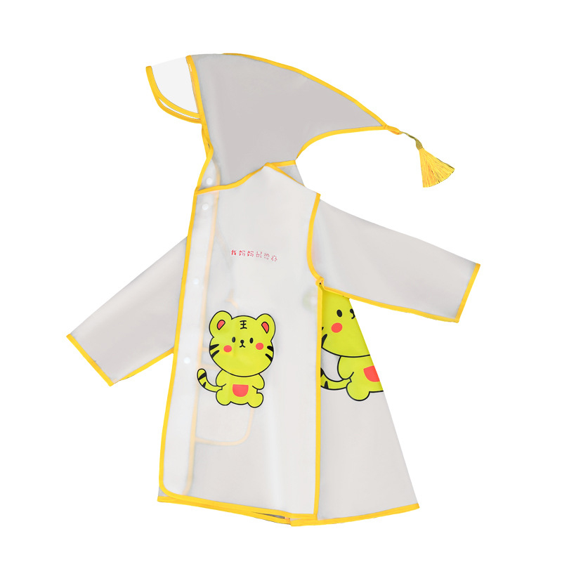 Transparent Elementary School Cute Waterproof Raincoat